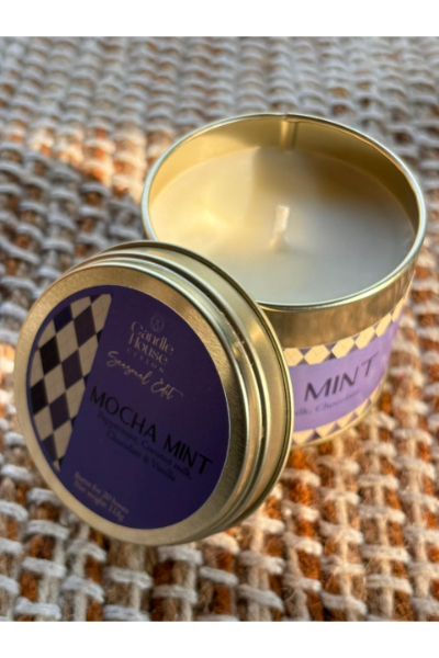 Tall Tin Candle - Mocha Mint 
